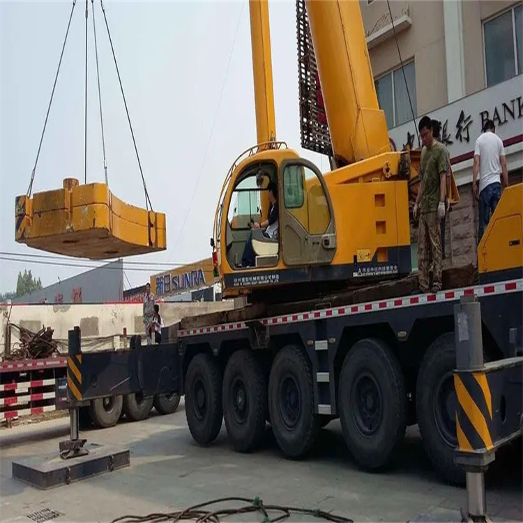 义乌当地吊车出租|机器吊装|75吨|工厂搬迁服务